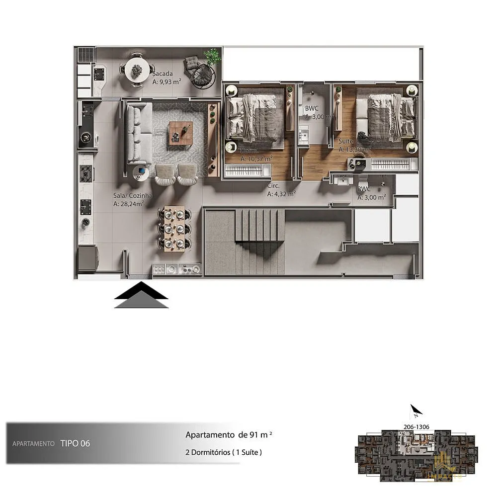 Apartamento, 2 quartos, 99 m² - Foto 9