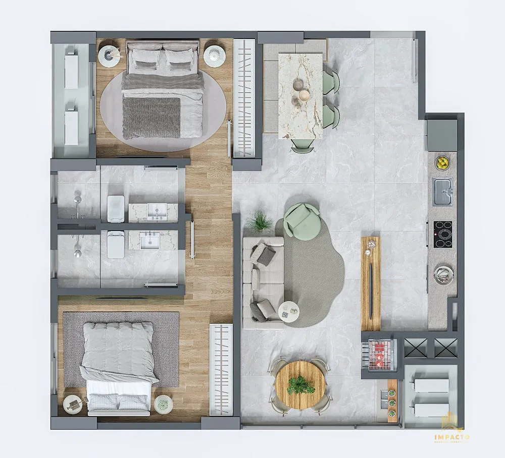 Apartamento, 2 quartos, 65 m² - Foto 9