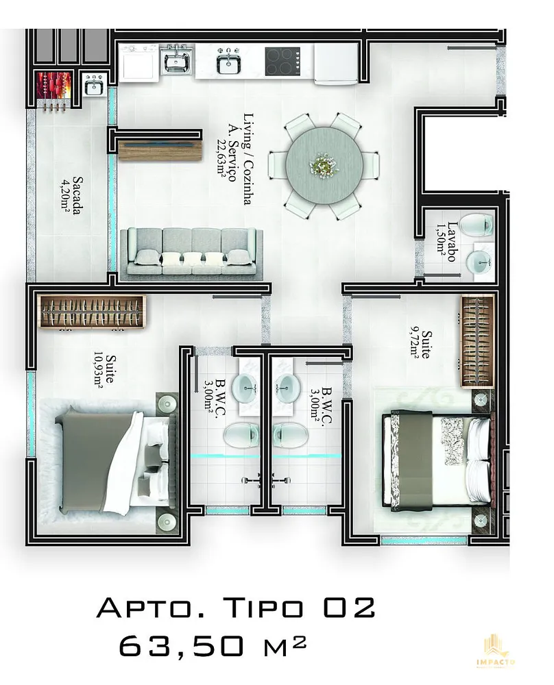 Apartamento, 2 quartos, 67 m² - Foto 13