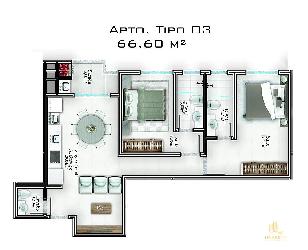 Apartamento, 2 quartos, 67 m² - Foto 14