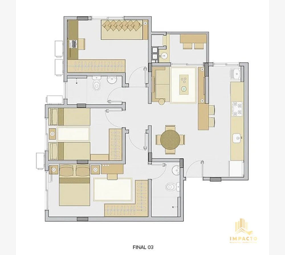 Apartamento, 3 quartos, 69 m² - Foto 4