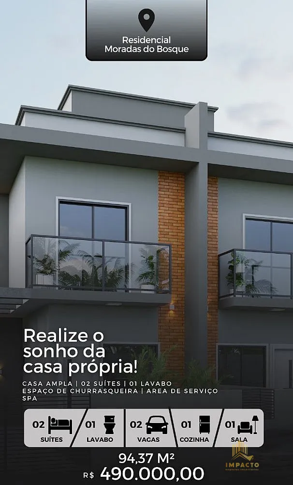 Sobrado, 2 quartos, 68 m² - Foto 3