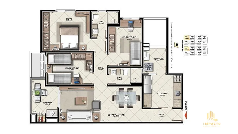 Apartamento, 3 quartos, 94 m² - Foto 14