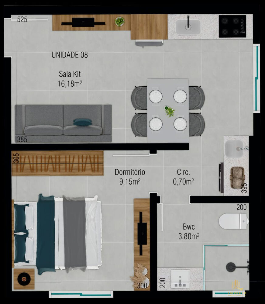 Apartamento à venda com 2 quartos, 45m² - Foto 3