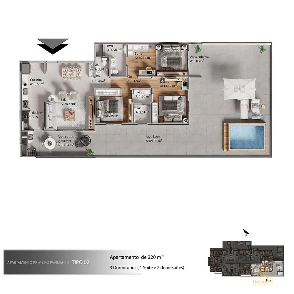 Apartamento, 3 quartos, 123 m² - Foto 11