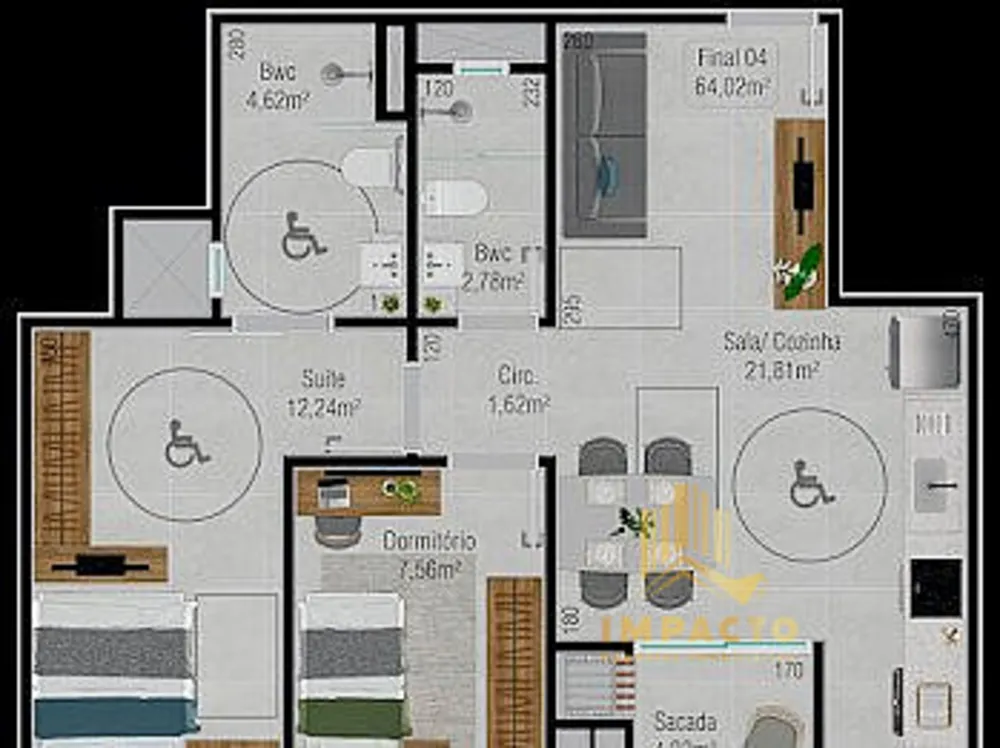 Apartamento, 2 quartos, 63 m² - Foto 14