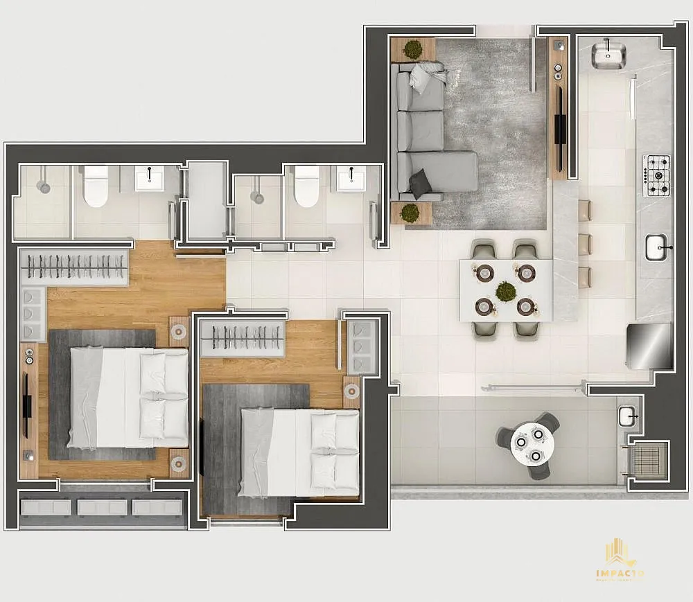 Apartamento, 2 quartos, 73 m² - Foto 1