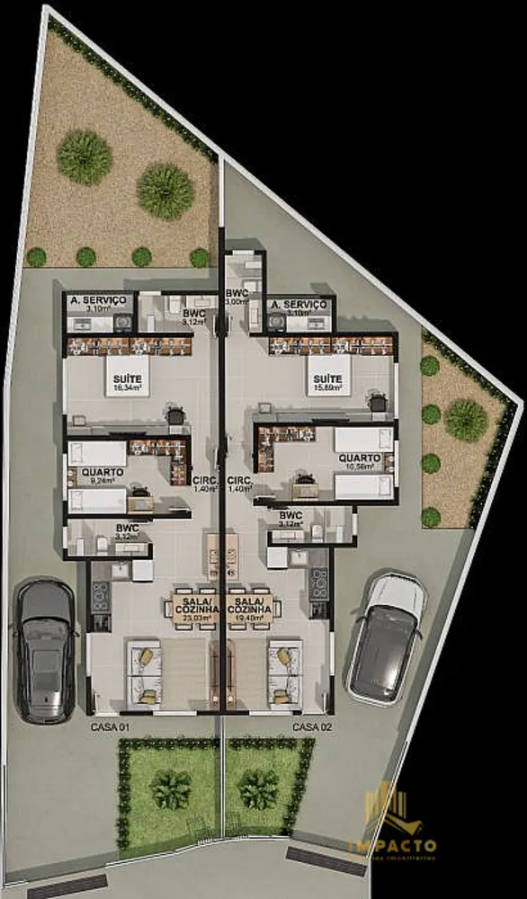 Casa, 2 quartos, 56 m² - Foto 10