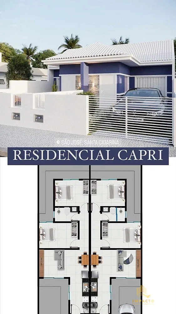 Casa, 2 quartos, 56 m² - Foto 2