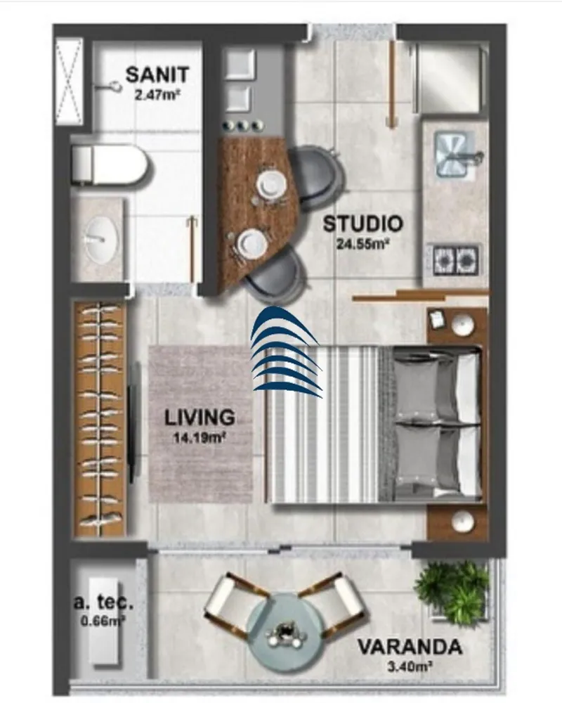 Apartamento, 1 quarto, 24 m² - Foto 4