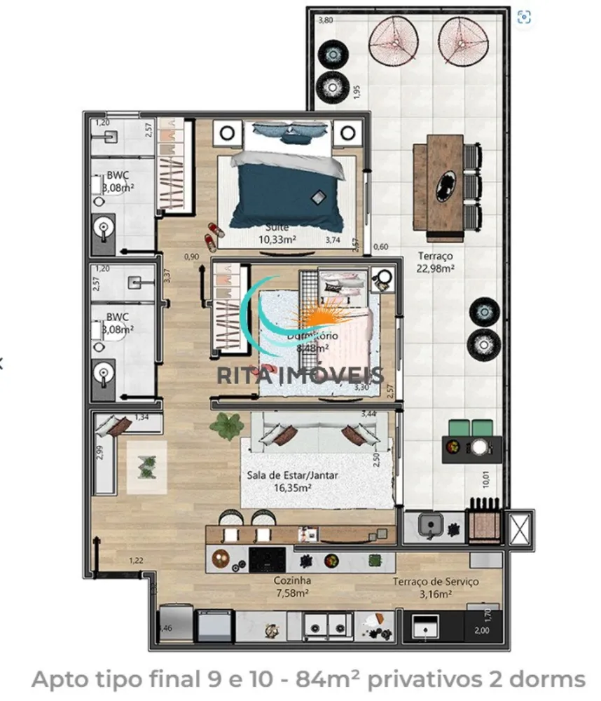 Apartamento, 2 quartos, 84 m² - Foto 12