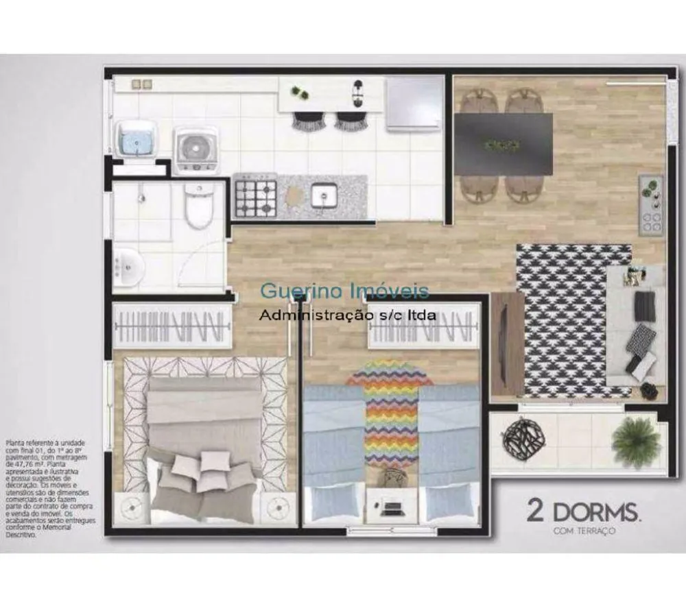 Apartamento, 2 quartos, 46 m² - Foto 9
