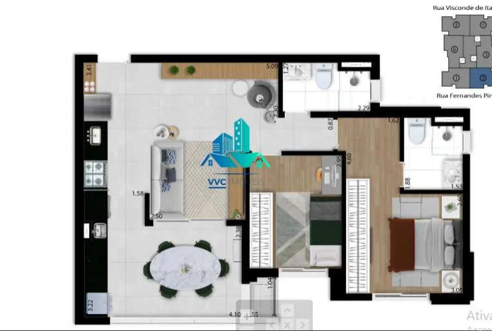 Apartamento, 2 quartos, 70 m² - Foto 8