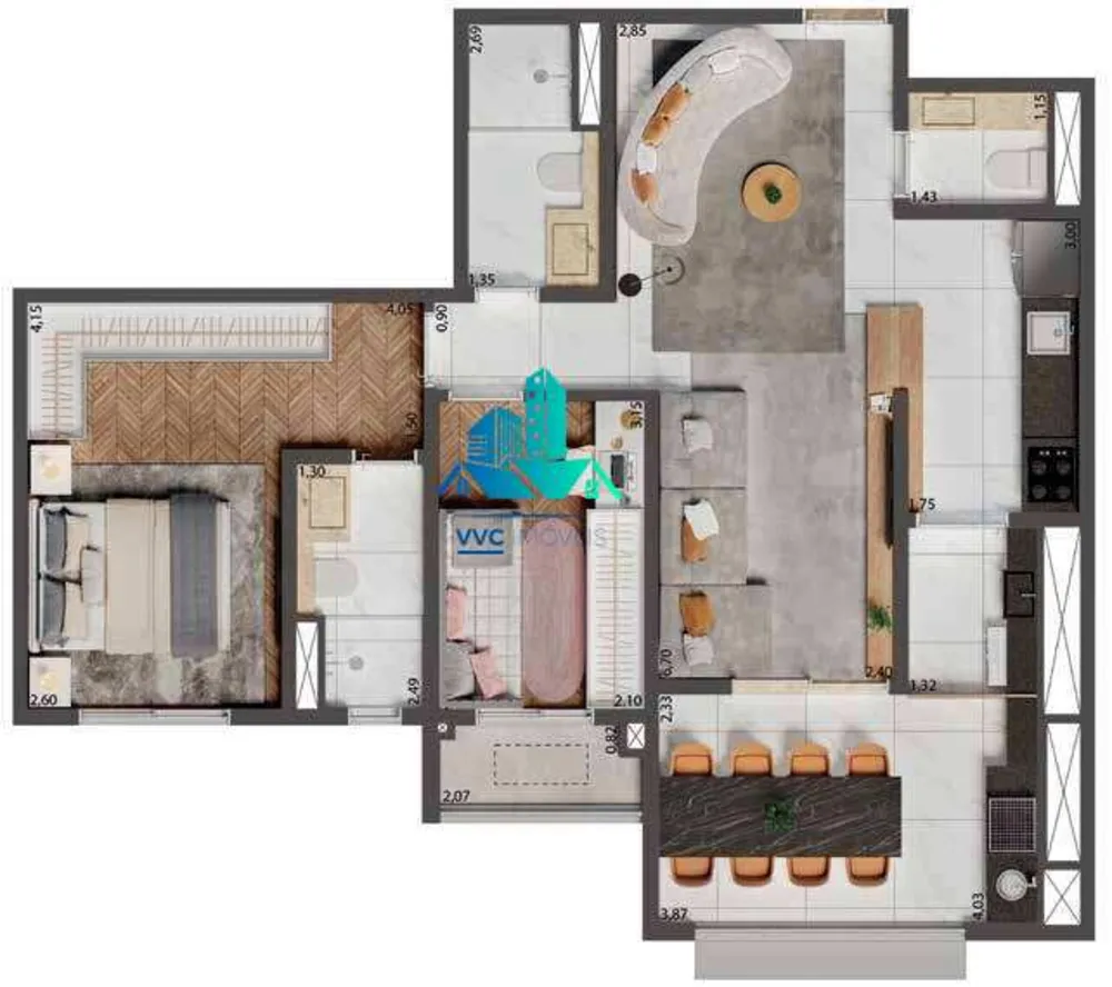 Apartamento, 2 quartos, 75 m² - Foto 7