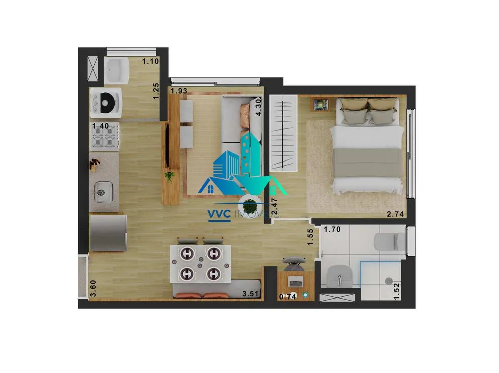 Apartamento, 1 quarto, 31 m² - Foto 6