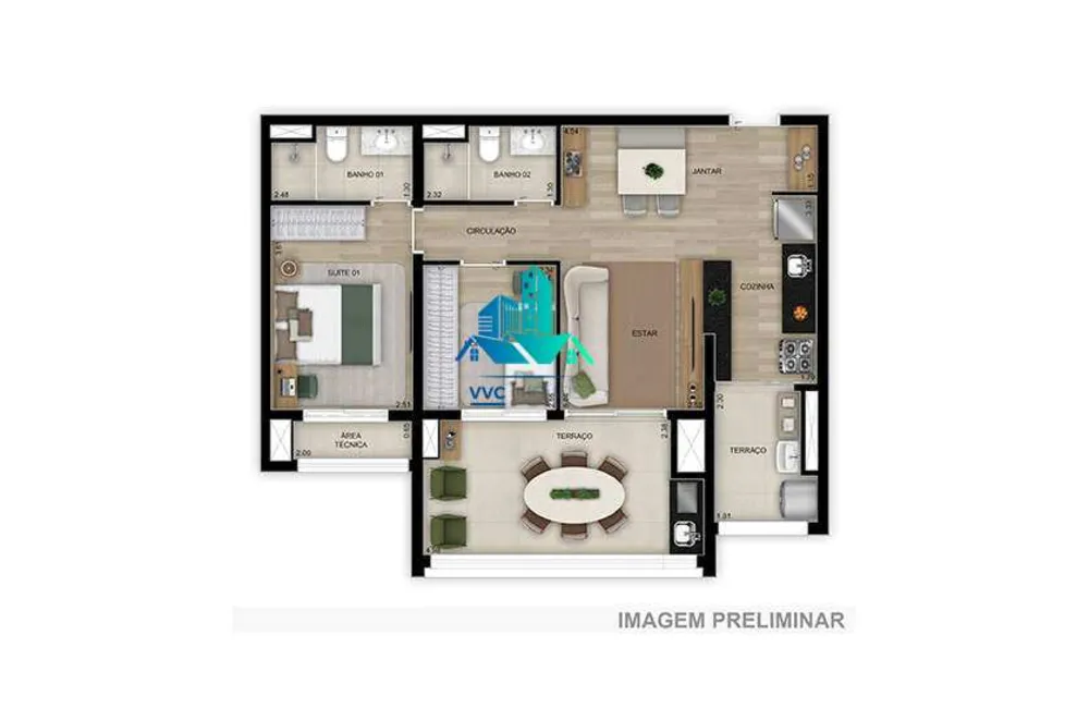 Apartamento, 2 quartos, 56 m² - Foto 5