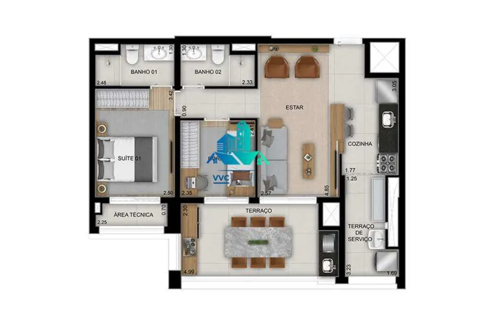 Apartamento, 3 quartos, 91 m² - Foto 8