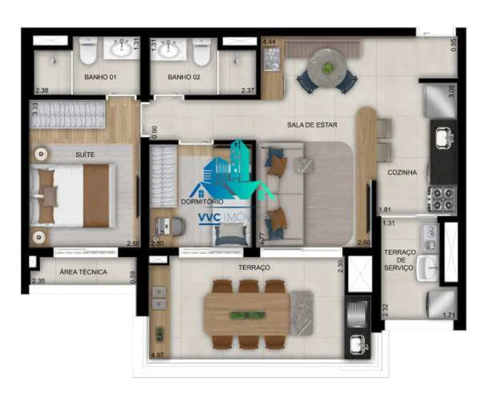Apartamento, 2 quartos, 71 m² - Foto 8