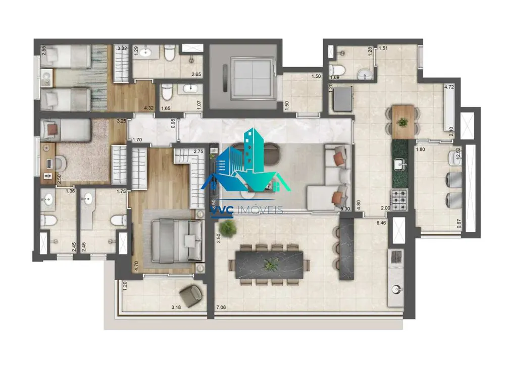 Apartamento, 3 quartos, 143 m² - Foto 12