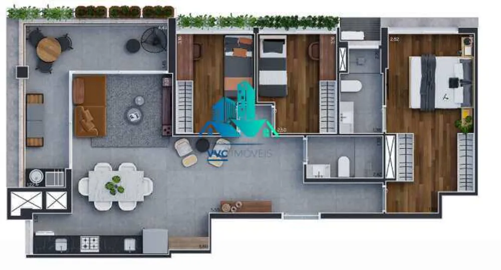 Apartamento, 3 quartos, 96 m² - Foto 8