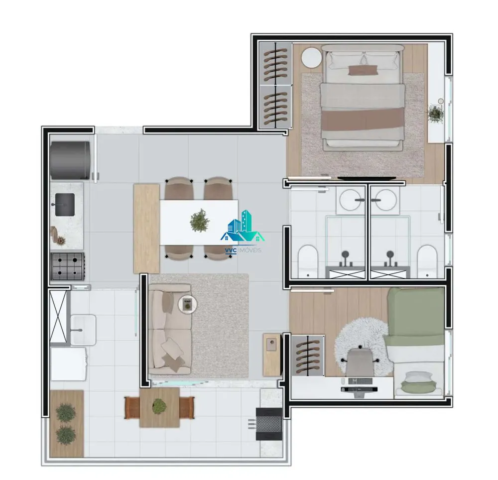 Apartamento, 2 quartos, 47 m² - Foto 7