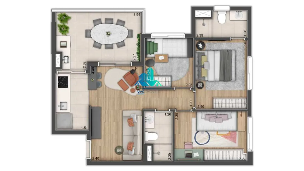 Apartamento, 2 quartos, 48 m² - Foto 7