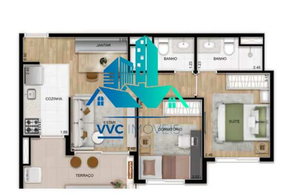 Apartamento, 2 quartos, 54 m² - Foto 11