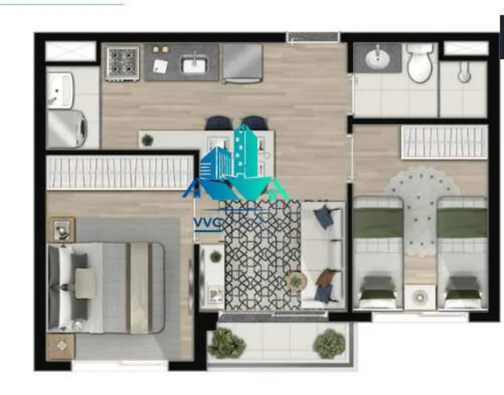 Apartamento, 2 quartos, 46 m² - Foto 8