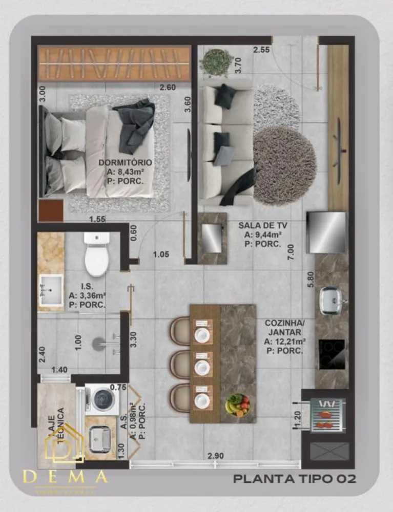 Apartamento, 1 quarto, 38 m² - Foto 4