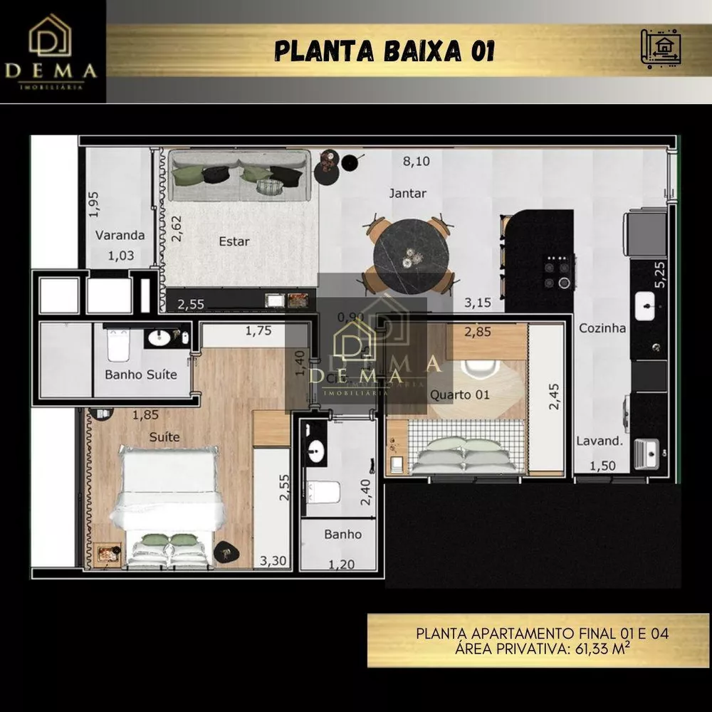 Apartamento à venda com 1 quarto - Foto 3