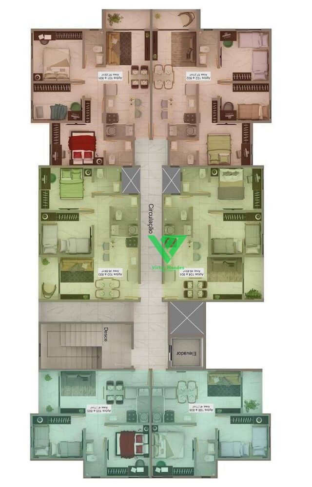 Apartamento, 3 quartos, 57 m² - Foto 5