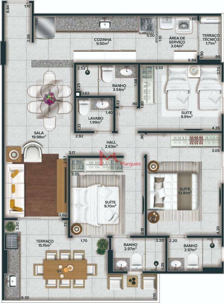 Apartamento, 3 quartos, 105 m² - Foto 18