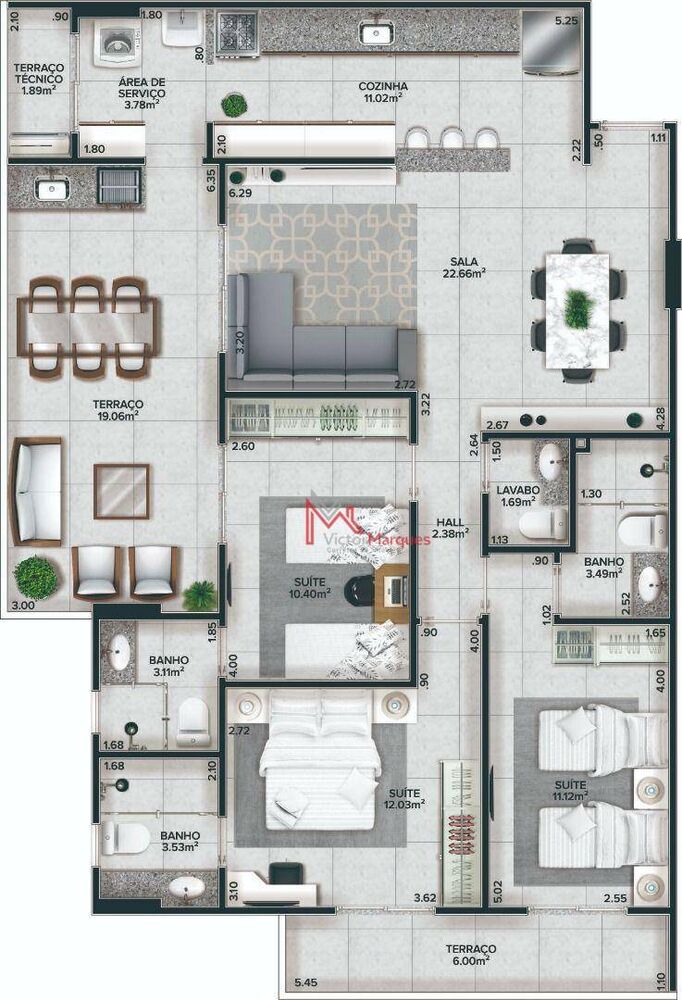 Apartamento, 3 quartos, 105 m² - Foto 19