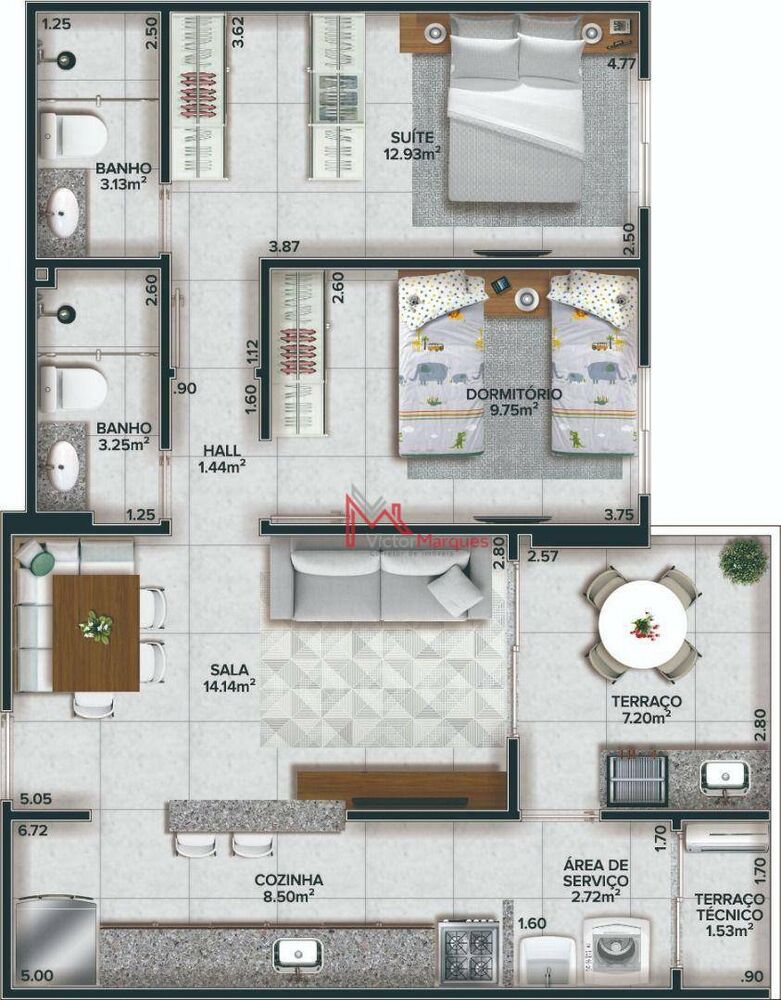 Apartamento, 3 quartos, 105 m² - Foto 3