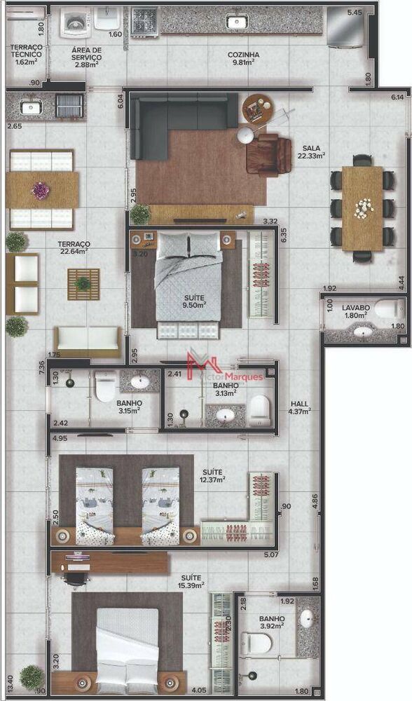 Apartamento, 3 quartos, 105 m² - Foto 10