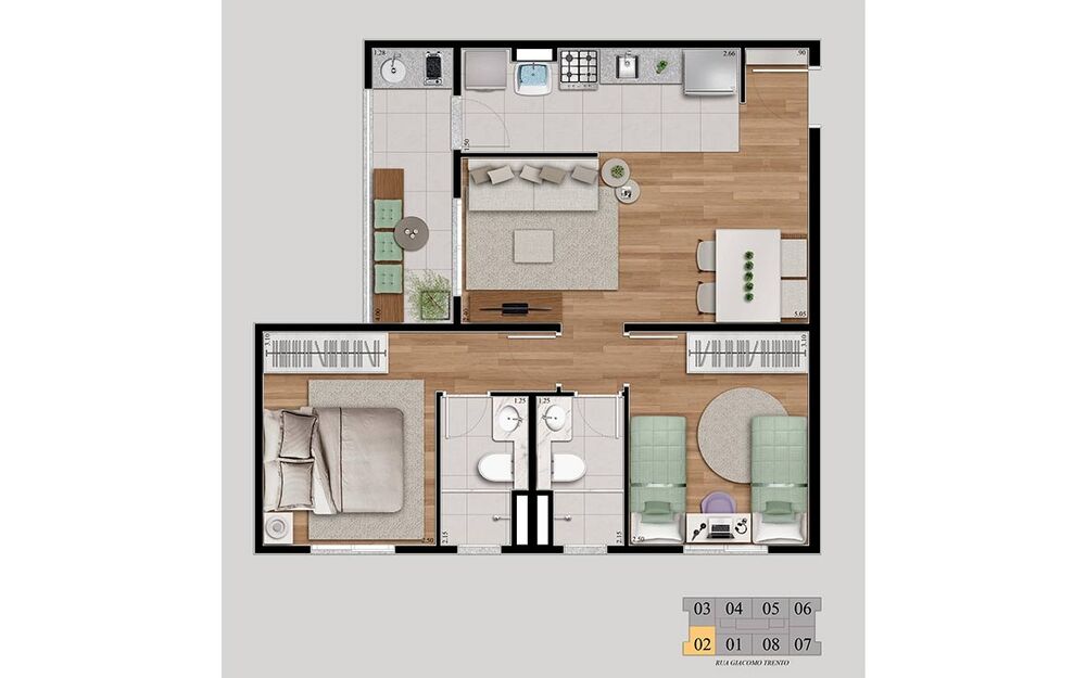 Apartamento, 2 quartos, 54 m² - Foto 8