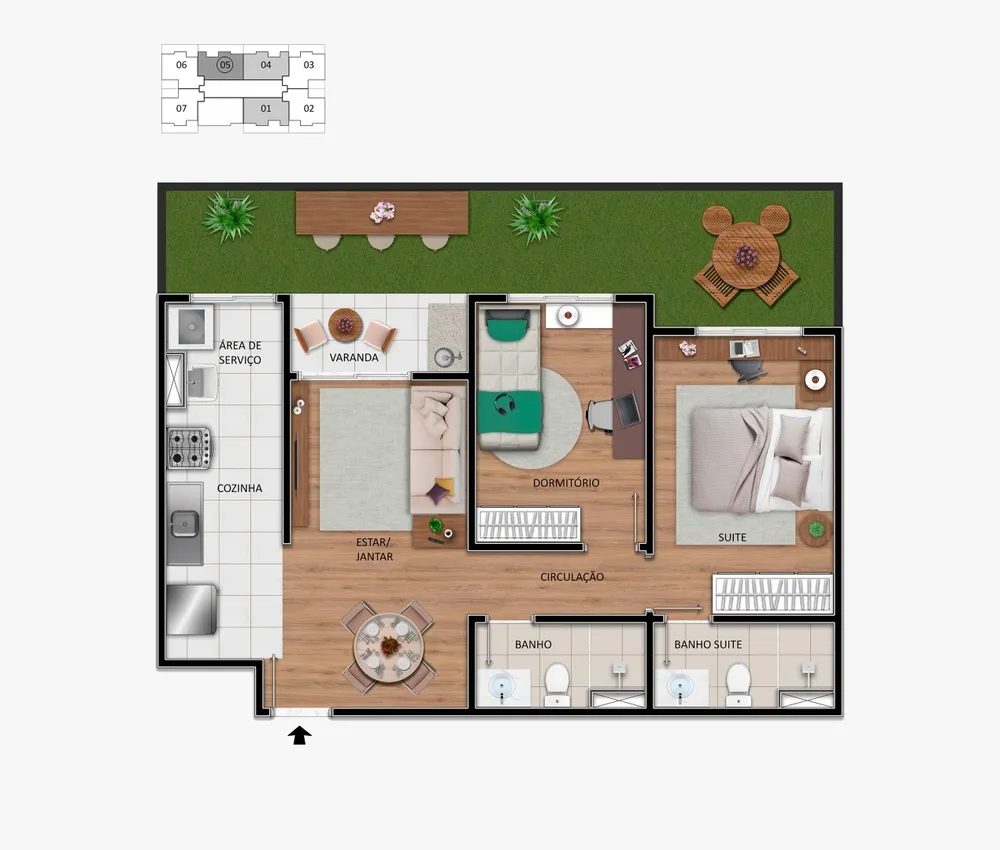 Apartamento, 2 quartos, 55 m² - Foto 3