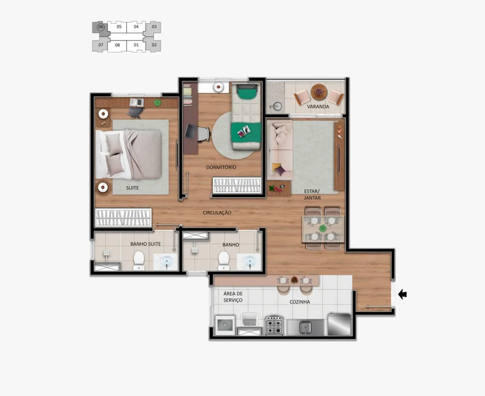 Apartamento, 2 quartos, 55 m² - Foto 11