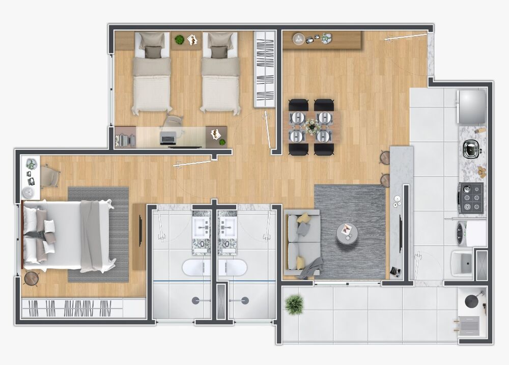 Apartamento à venda com 2 quartos, 58m² - Foto 9