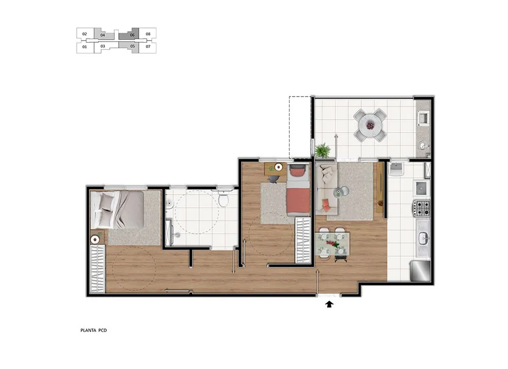 Apartamento, 3 quartos, 69 m² - Foto 8