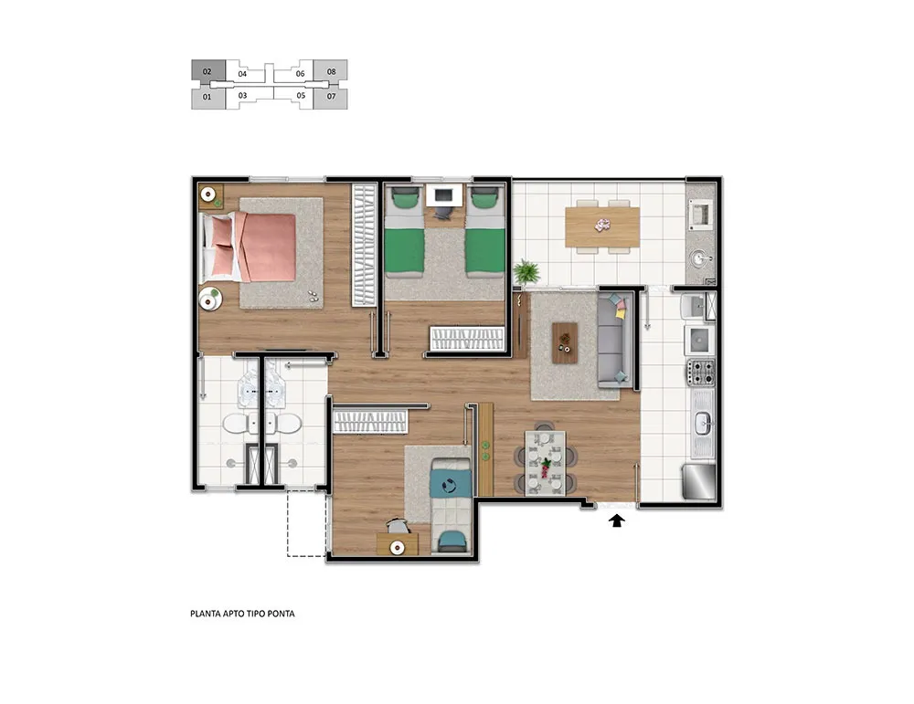 Apartamento, 3 quartos, 69 m² - Foto 16