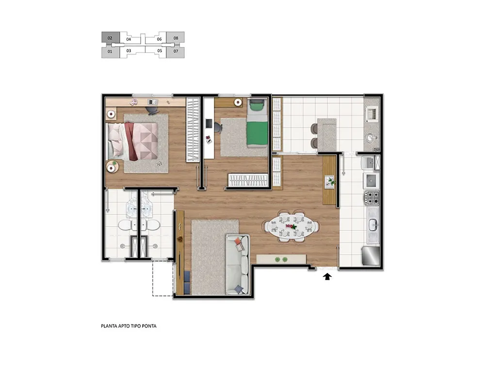 Apartamento, 3 quartos, 69 m² - Foto 6