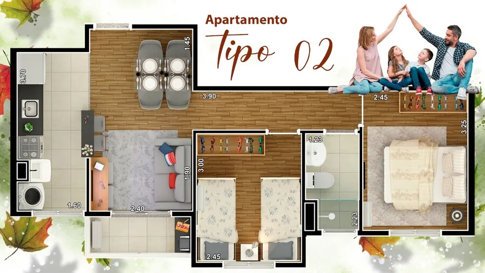 Apartamento, 2 quartos, 46 m² - Foto 8