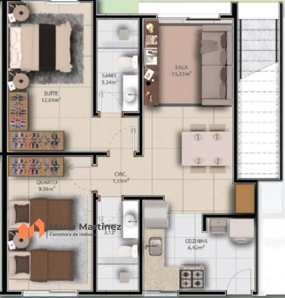 Apartamento, 2 quartos, 62 m² - Foto 9