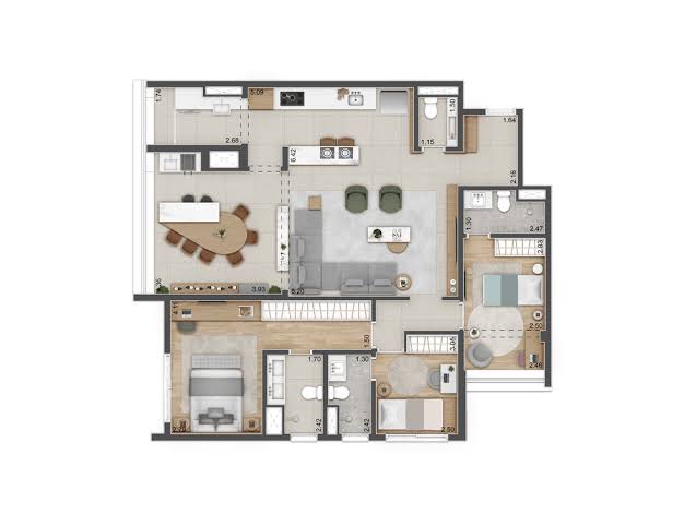 Apartamento à venda com 3 quartos, 125m² - Foto 8