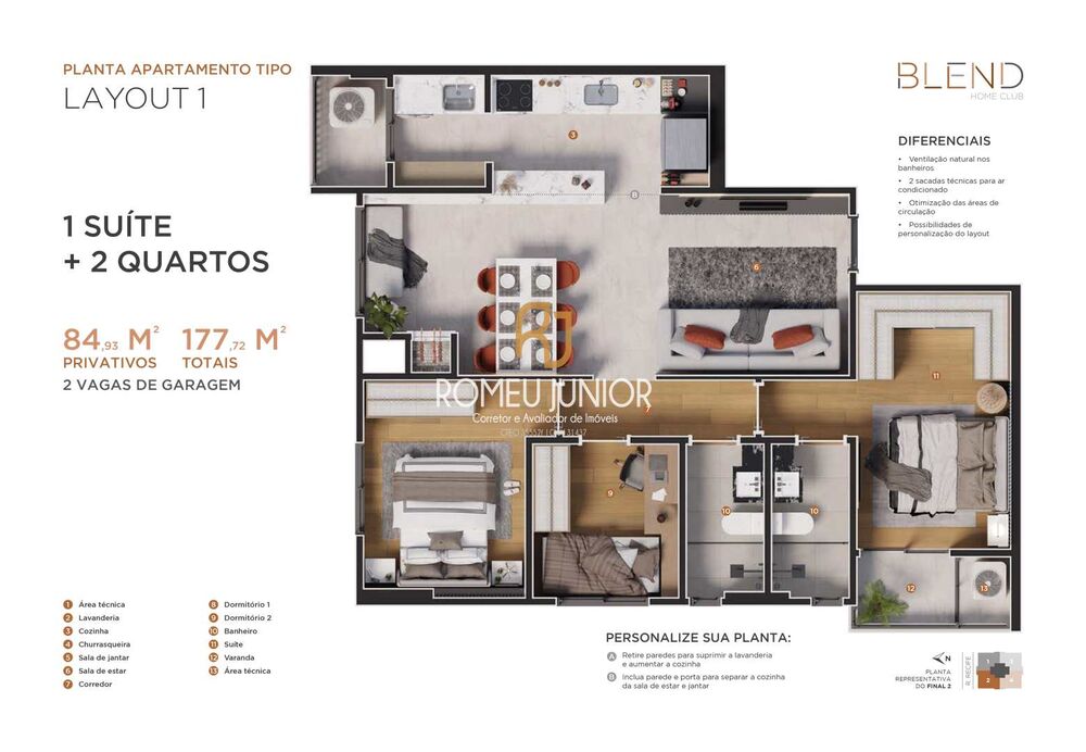 Apartamento, 3 quartos, 84 m² - Foto 12