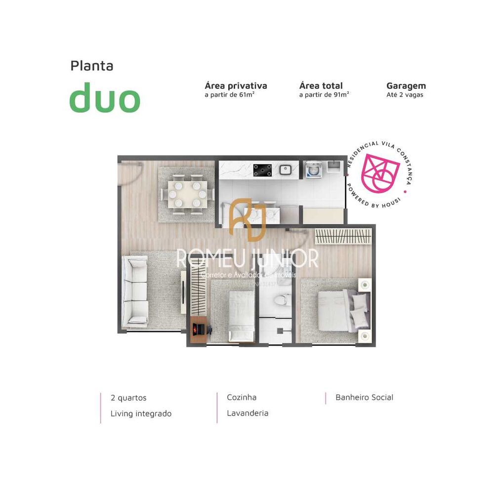 Apartamento, 2 quartos, 61 m² - Foto 15