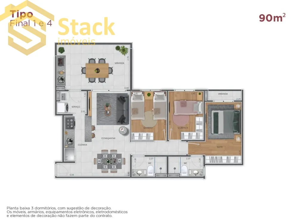 Apartamento, 3 quartos, 90 m² - Foto 8