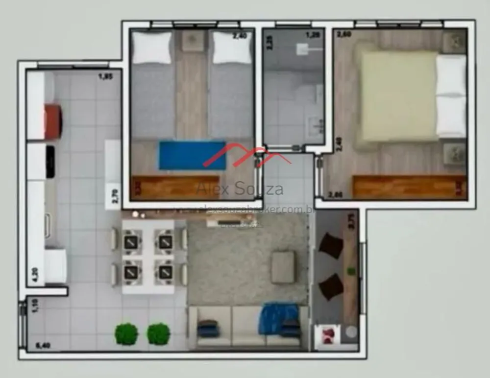 Apartamento, 2 quartos, 49 m² - Foto 5