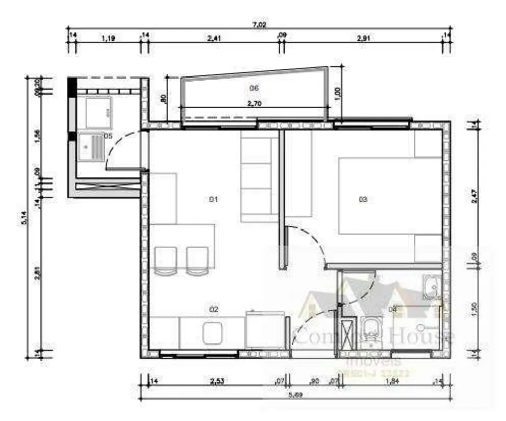 Casa, 1 quarto, 29 m² - Foto 16